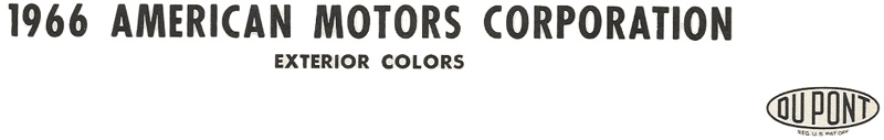 1966 DuPont AMC Color Chips